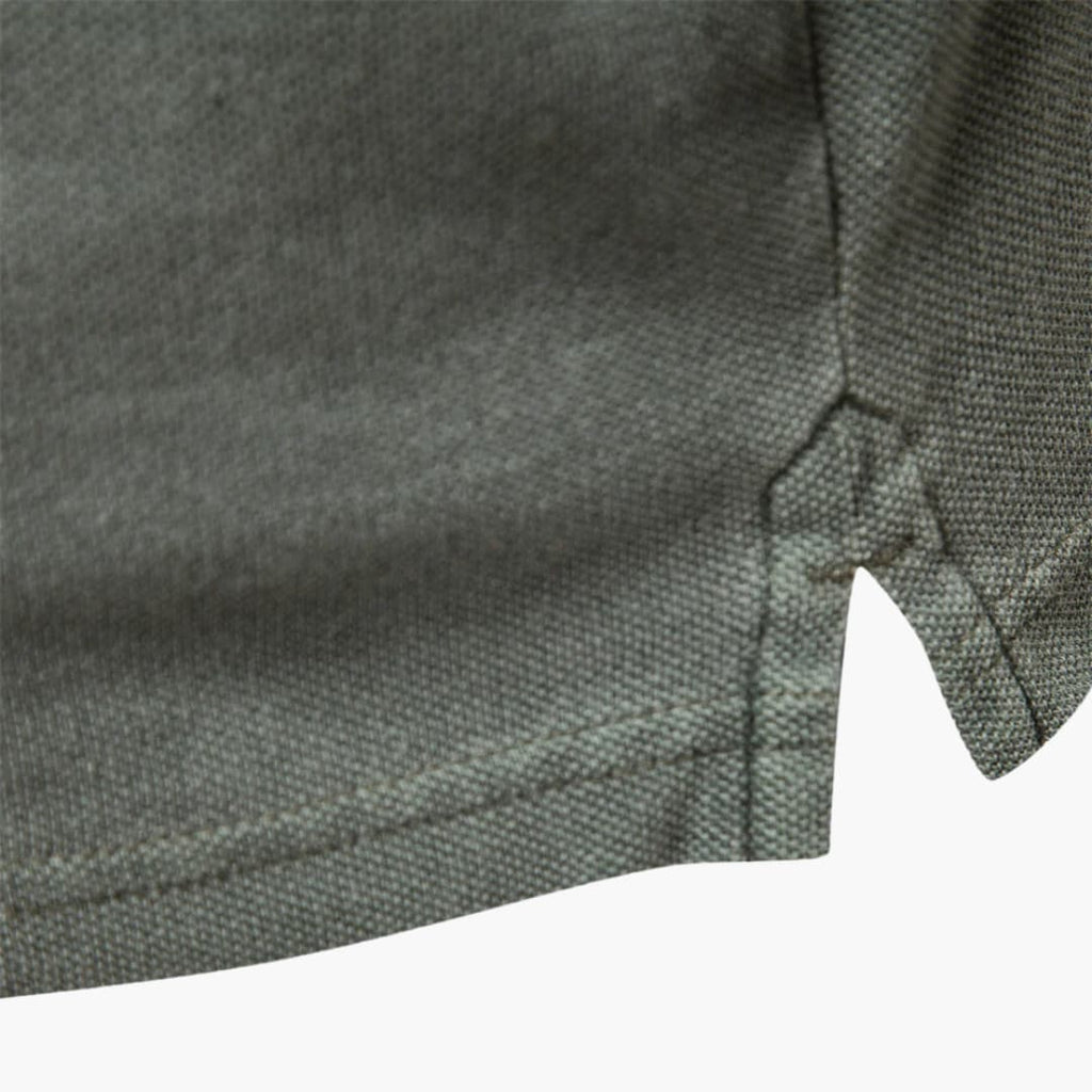 Men's Casual Polo Shirt with Button Placket and Tapered Fit